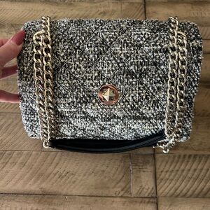 Kate Spade tweed medium flap shoulder bag